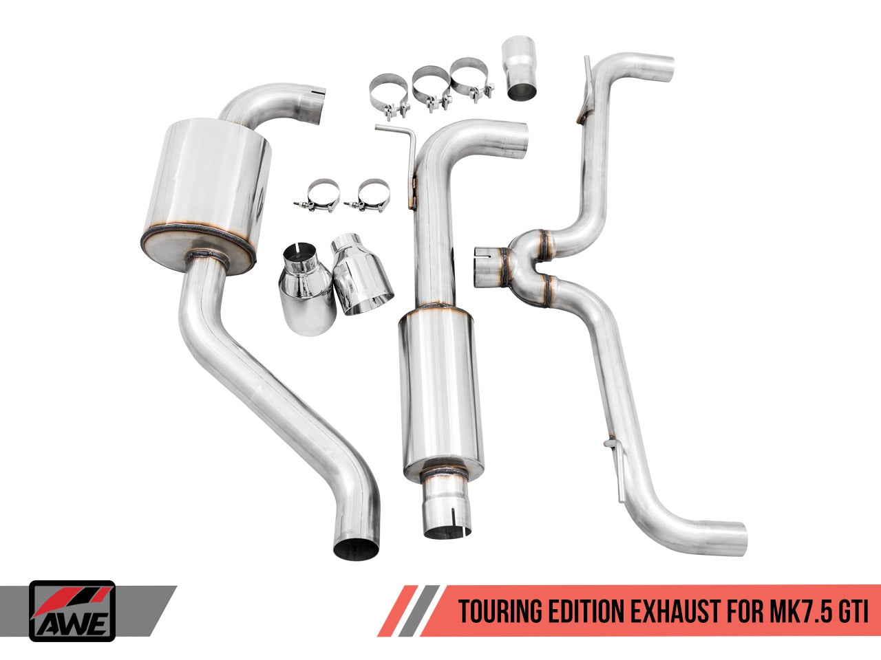 AWE Tuning 18-21 Volkswagen GTI MK7.5 2.0T Touring Edition Exhaust w/Diamond Black Tips 102mm 3015-33096