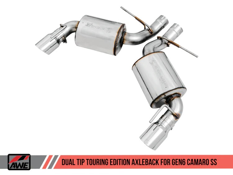 AWE Tuning 16-22 Chevrolet Camaro SS Axle-back Exhaust - Touring Edition (Chrome Silver Tips) 3015-32103