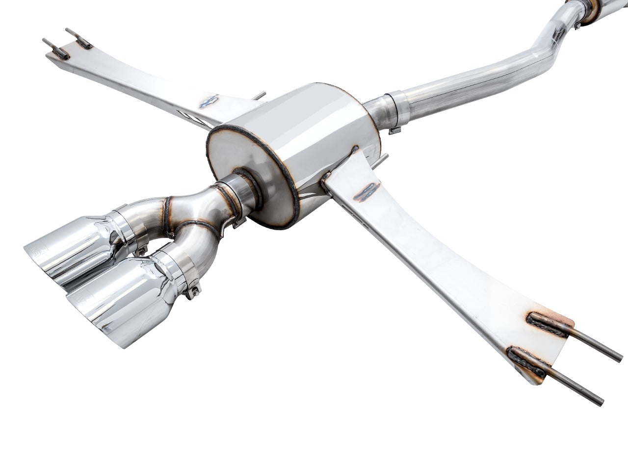 AWE Tuning 17-20 Honda Civic Si Touring Edition Exhaust w/Front Pipe & Dual Diamond Black Tips 3015-33122