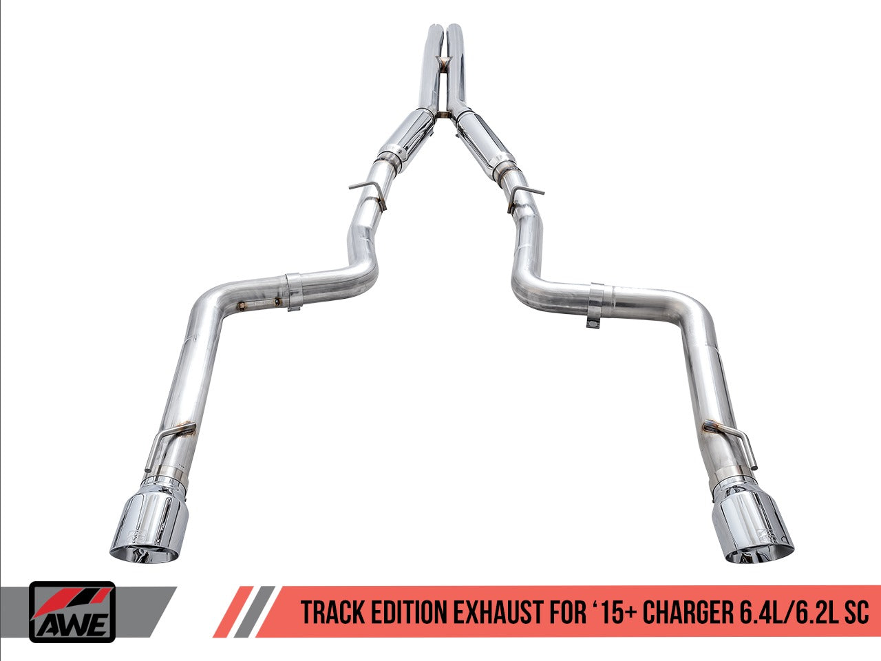 AWE Tuning 15-21 Dodge Charger 6.4L/6.2L Supercharged Track Edition Exhaust - Chrome Silver Tips 3015-32112