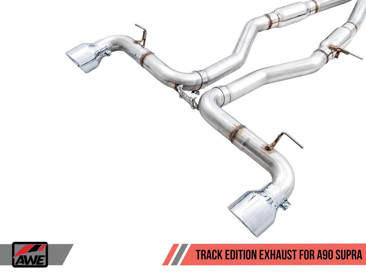 AWE Tuning 20-22 Toyota Supra A90 Track Edition Exhaust - 5in Chrome Silver Tips 3015-32116