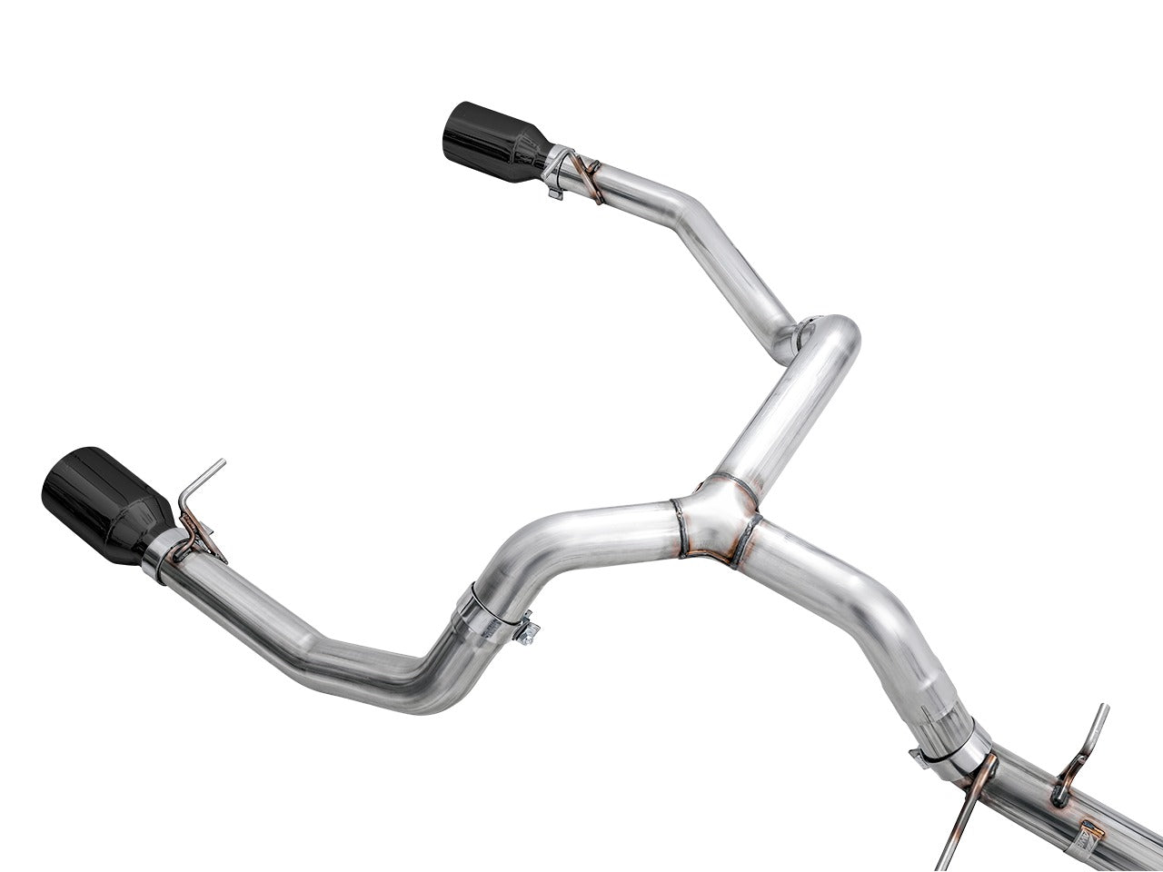 AWE Tuning 19-22 4th Gen GM 1500 5.3L 0FG Catback Split Rear Exit (Flat Bumper) - Quad Diamond Black Tips 3015-33206