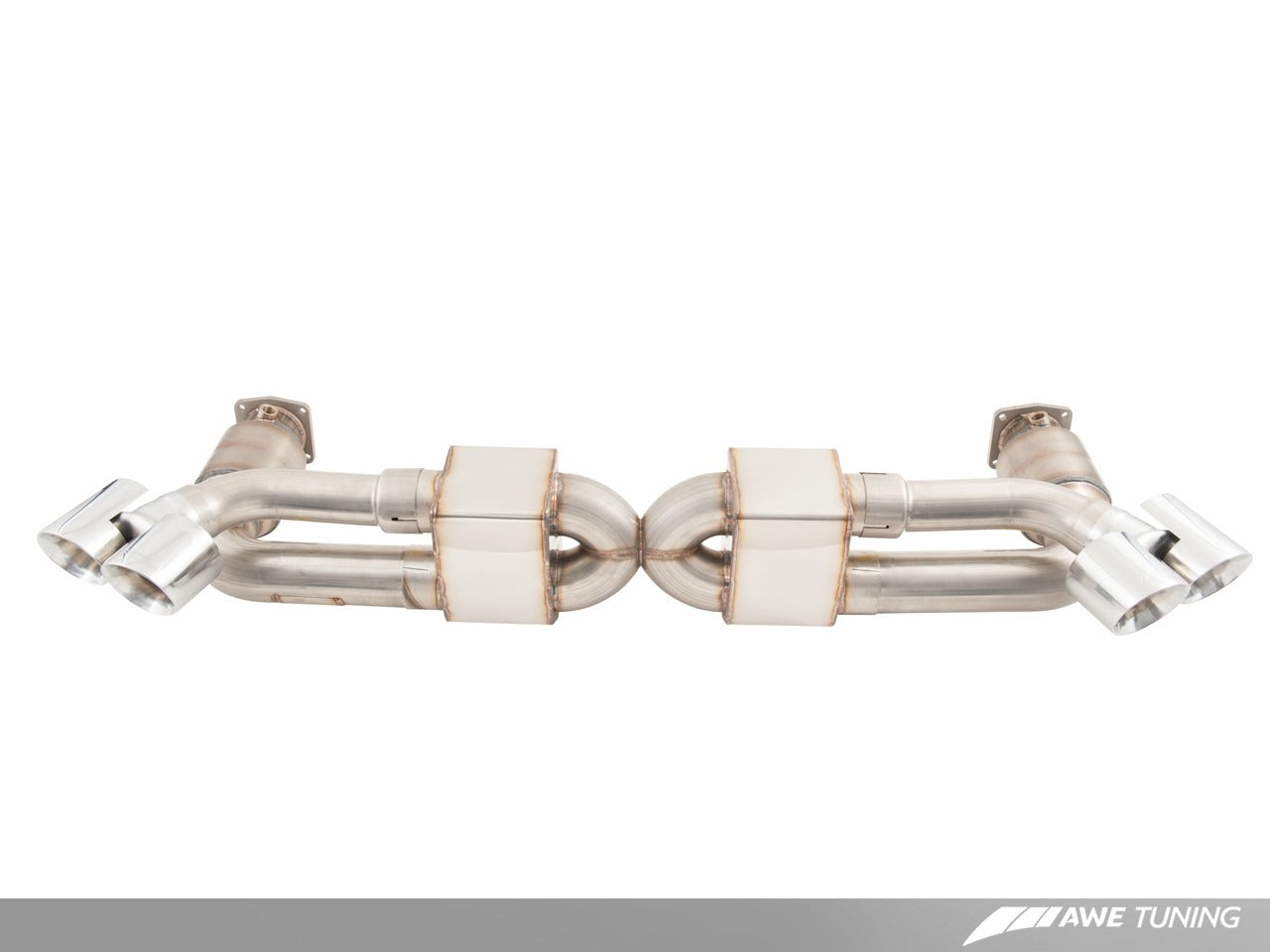 AWE Tuning Porsche 991.1 Turbo Performance Exhaust and High-Flow Cats - For OE Tips 3015-41000