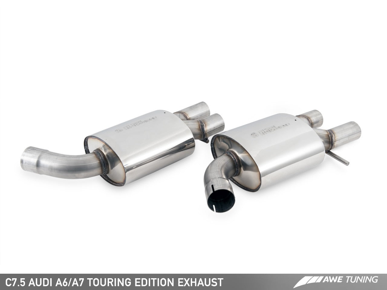 AWE Tuning 16-18 Audi C7.5 A7 3.0T Touring Edition Exhaust - Quad Outlet Chrome Silver Tips 3015-42070