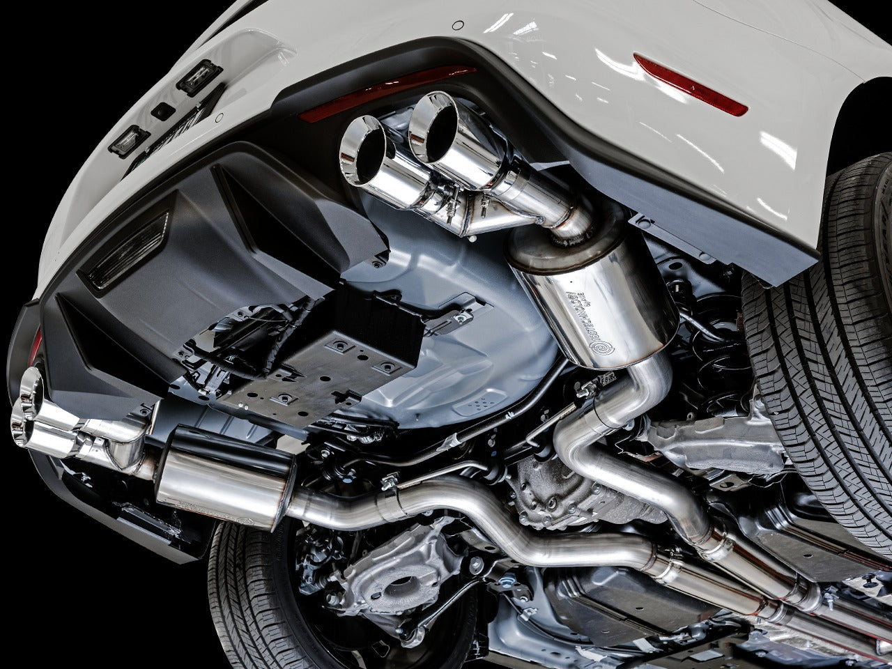 AWE Tuning 18-22 Ford Mustang GT (S550) Cat-back Exhaust - Touring Edition (Quad Diamond Black Tips) 3015-43106