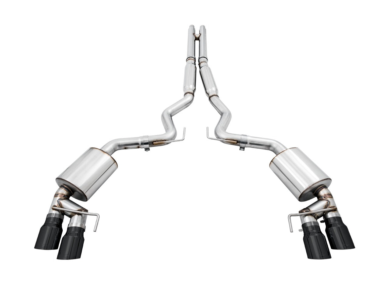 AWE Tuning 18-22 Ford Mustang GT (S550) Cat-back Exhaust - Touring Edition (Quad Diamond Black Tips) 3015-43106