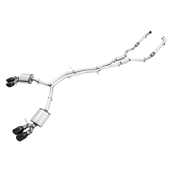 AWE Tuning 18-21 Audi B9 S4 3.0T Touring Exhaust (Resonated for Perf. DP) 102mm - Chrome Silver Tips 3015-42114
