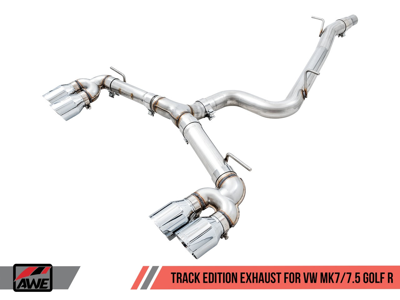 AWE Tuning 18-19 VW MK7.5 Golf R Track Edition Exhaust w/Diamond Black Tips 102mm 3015-43148