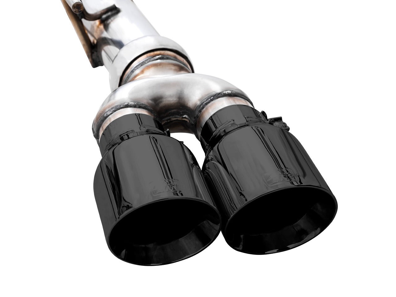 AWE Tuning 19-22 4th Gen GM 1500 6.2L 0FG Catback Split Rear Exit (w/ Bumper Cutouts) - Quad Diamond Tips 3015-43204