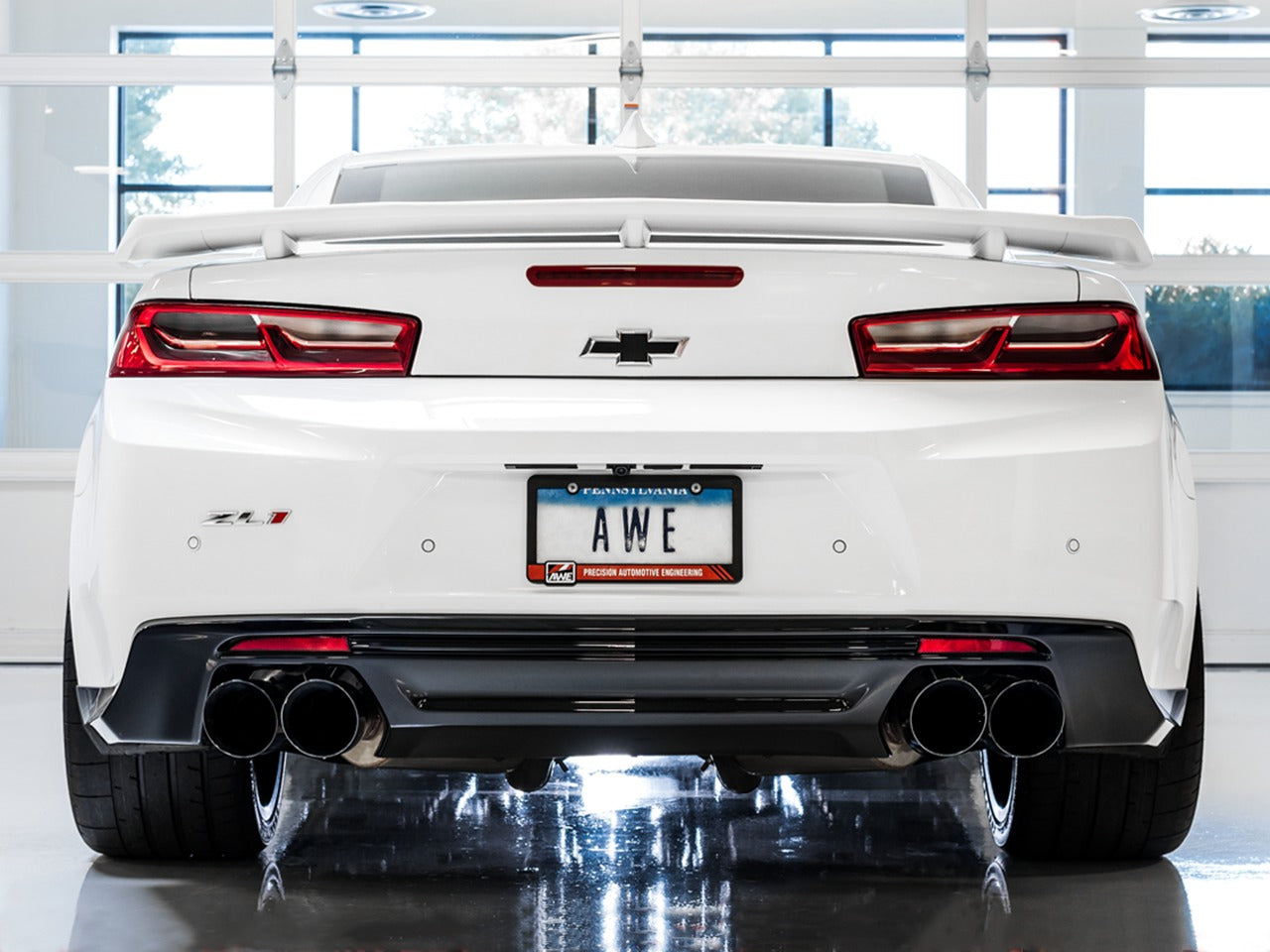 AWE Tuning 16-22 Chevy Camaro SS Res Cat-Back Exhaust -Touring Edition (Quad Diamond Black Tips) 3015-43114