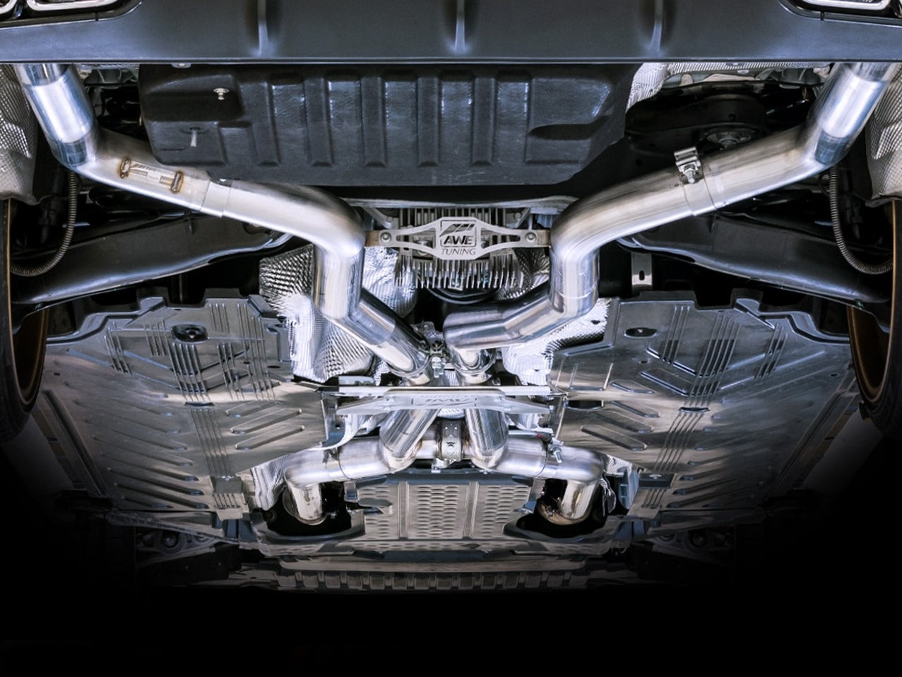 AWE Tuning 19-20 Mercedes-Benz C63/S AMG Coupe (W205) Track Edition Exhaust - No Tips 3020-11035