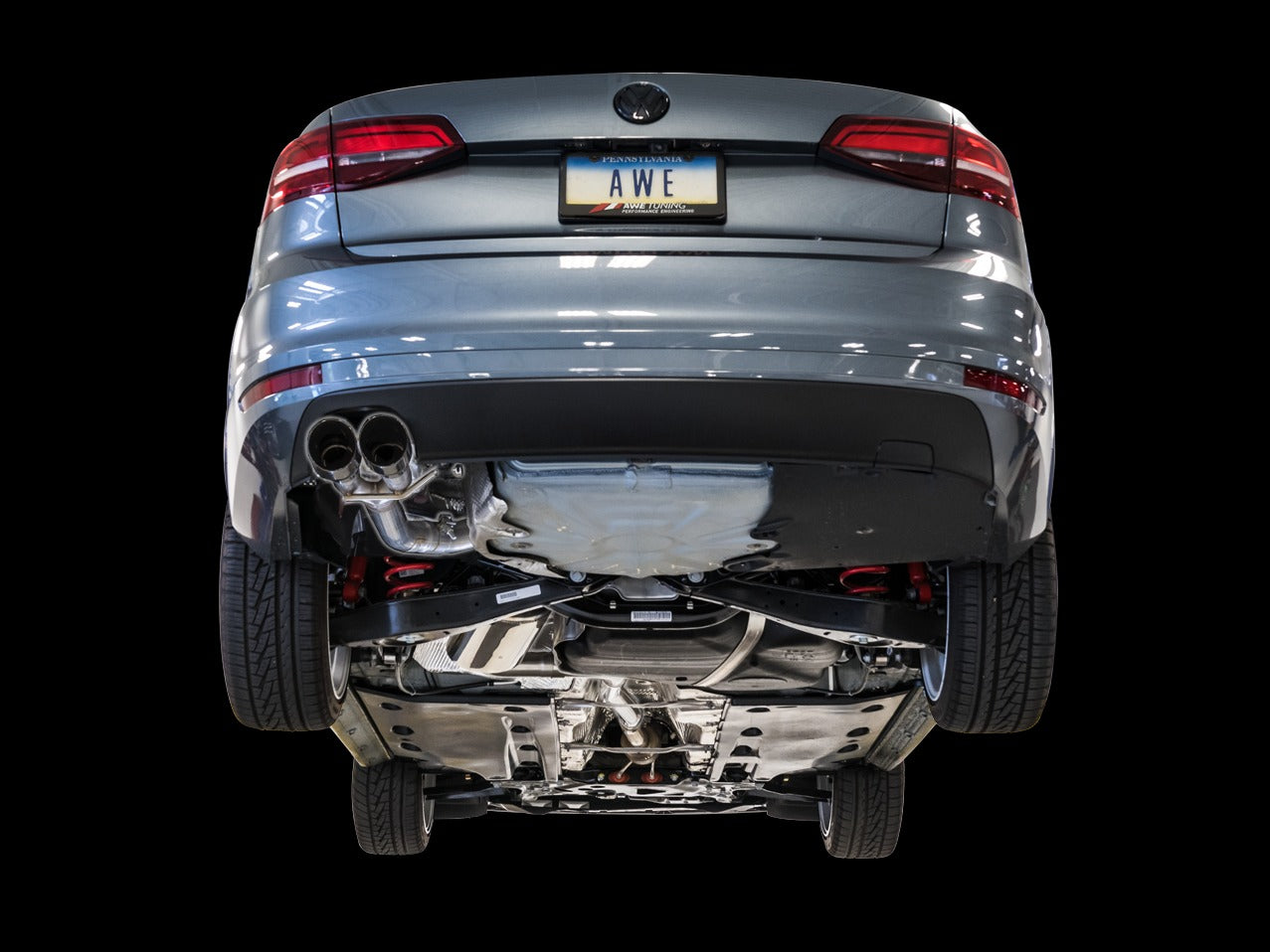 AWE Tuning 16-18 Volkswagen Jetta Mk6 1.4T Track Edition Exhaust - Diamond Black Tips 3020-23034