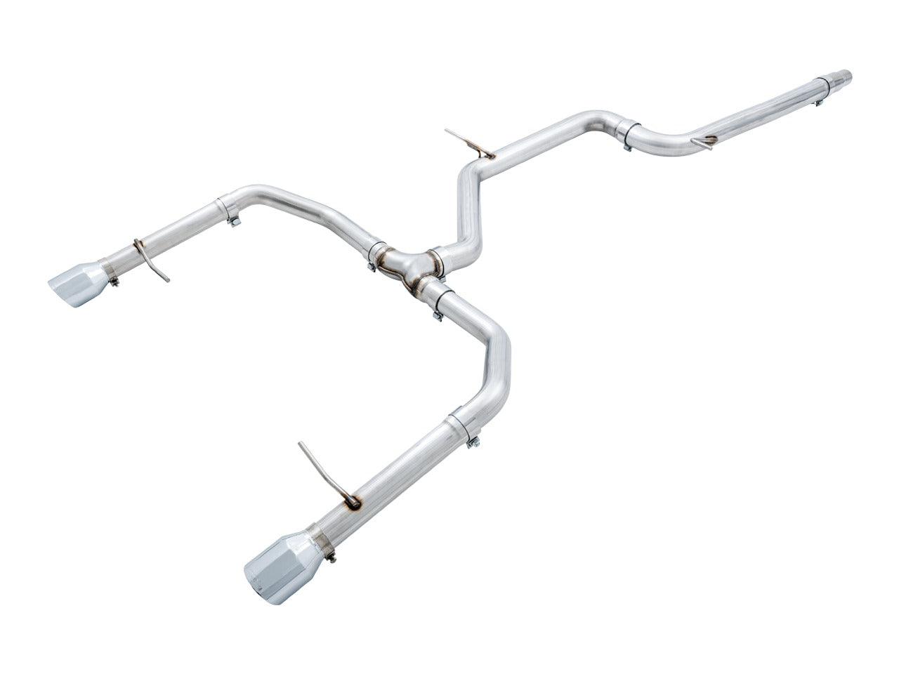 AWE Tuning 19-21 Volkswagen Jetta GLI Mk7 - Non-Resonated - Track Edition Exhaust - Chrome Silver Tips (Fits OEM DP) 3020-22034