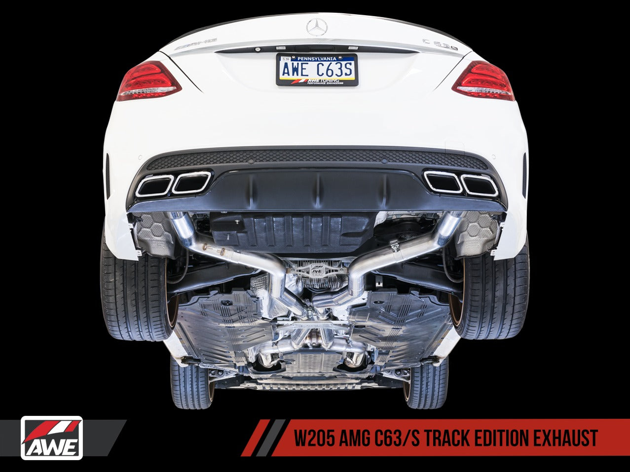 AWE Tuning 17-18 Mercedes-Benz W205 AMG C63/S Coupe Track Edition Exhaust System (no tips) 3020-31020