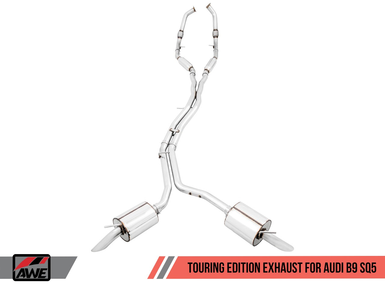 AWE Tuning 18-22 Audi B9 SQ5 Resonated Touring Edition Cat-Back Exhaust - No Tips (Turn Downs) 3015-31016