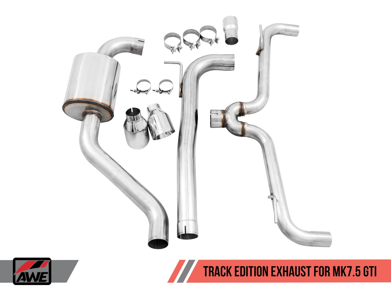AWE Tuning 18-21 Volkswagen GTI MK7.5 2.0T Track Edition Exhaust w/Diamond Black Tips 102mm 3020-33046