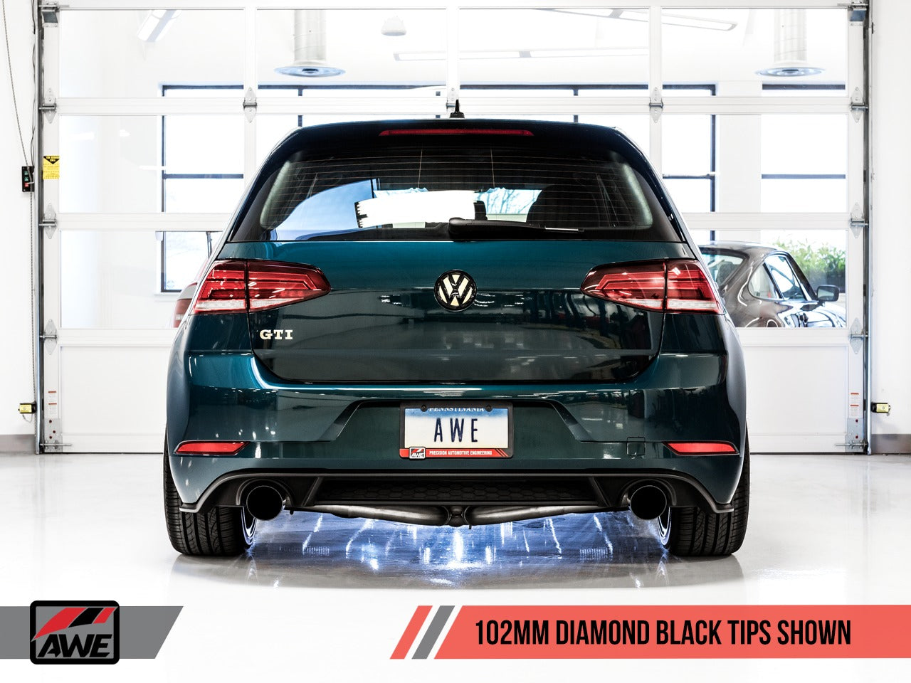 AWE Tuning 18-21 Volkswagen GTI MK7.5 2.0T Track Edition Exhaust w/Diamond Black Tips 102mm 3020-33046