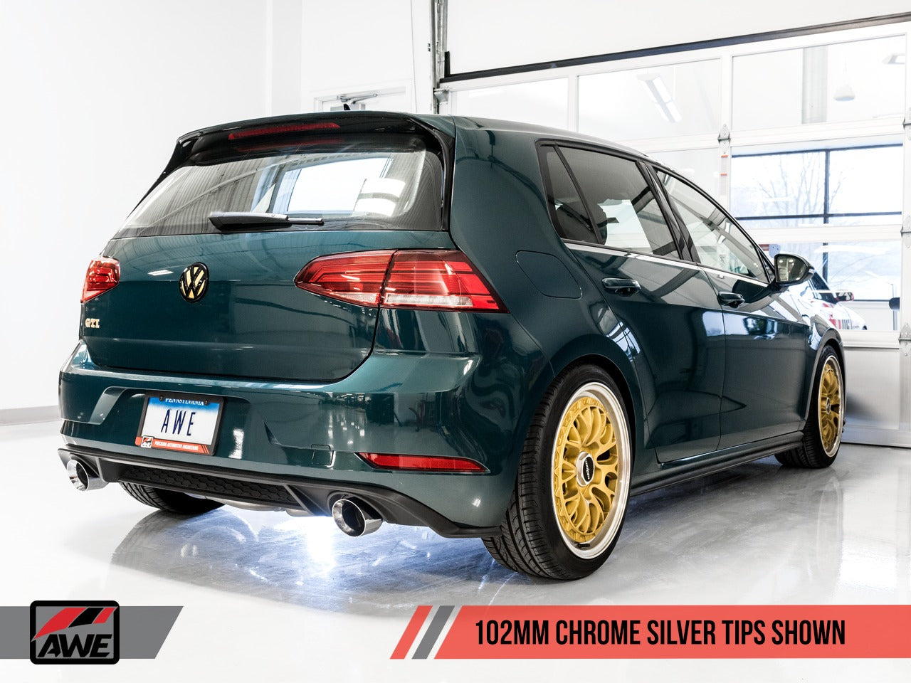 AWE Tuning 18-21 Volkswagen GTI MK7.5 2.0T Touring Edition Exhaust w/Chrome Silver Tips 102mm 3015-32096