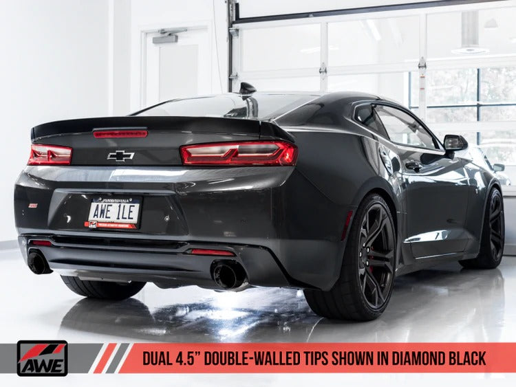 AWE Tuning 16-22 Chevrolet Camaro SS Axle-back Exhaust - Touring Edition (Diamond Black Tips) 3015-33103