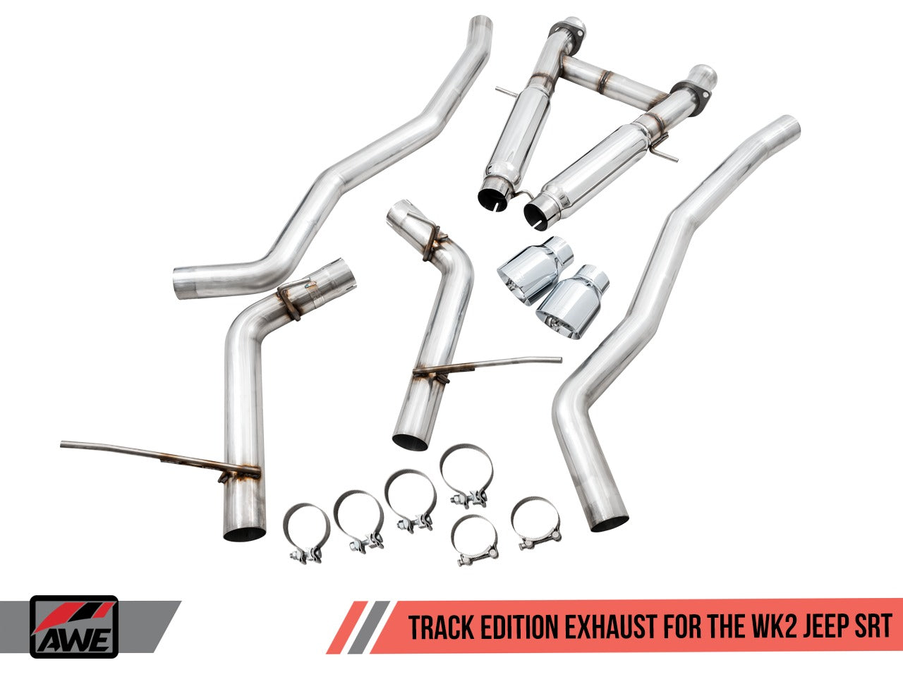AWE Tuning 14-21 Jeep Grand Cherokee SRT Track Edition Exhaust - Chrome Silver Tips 3020-32061