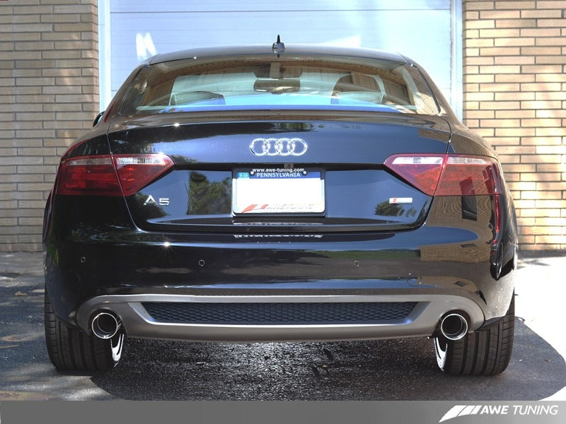 AWE Tuning 08-11 Audi B8 A5 3.2L Track Edition Exhaust System - Dual 3.5in Diamond Black Tips 3020-33020