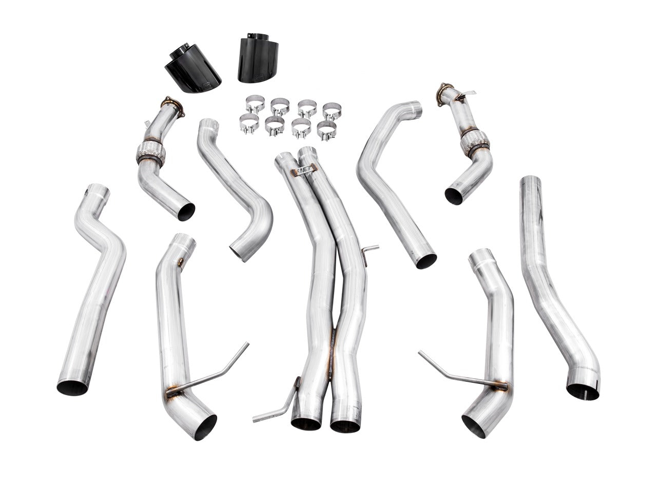 AWE Tuning 19 Audi B9 RS 5 Sportback Track Edition Resonated for Perf Cats Exhaust w/Diamond Black Tips 3015-33116