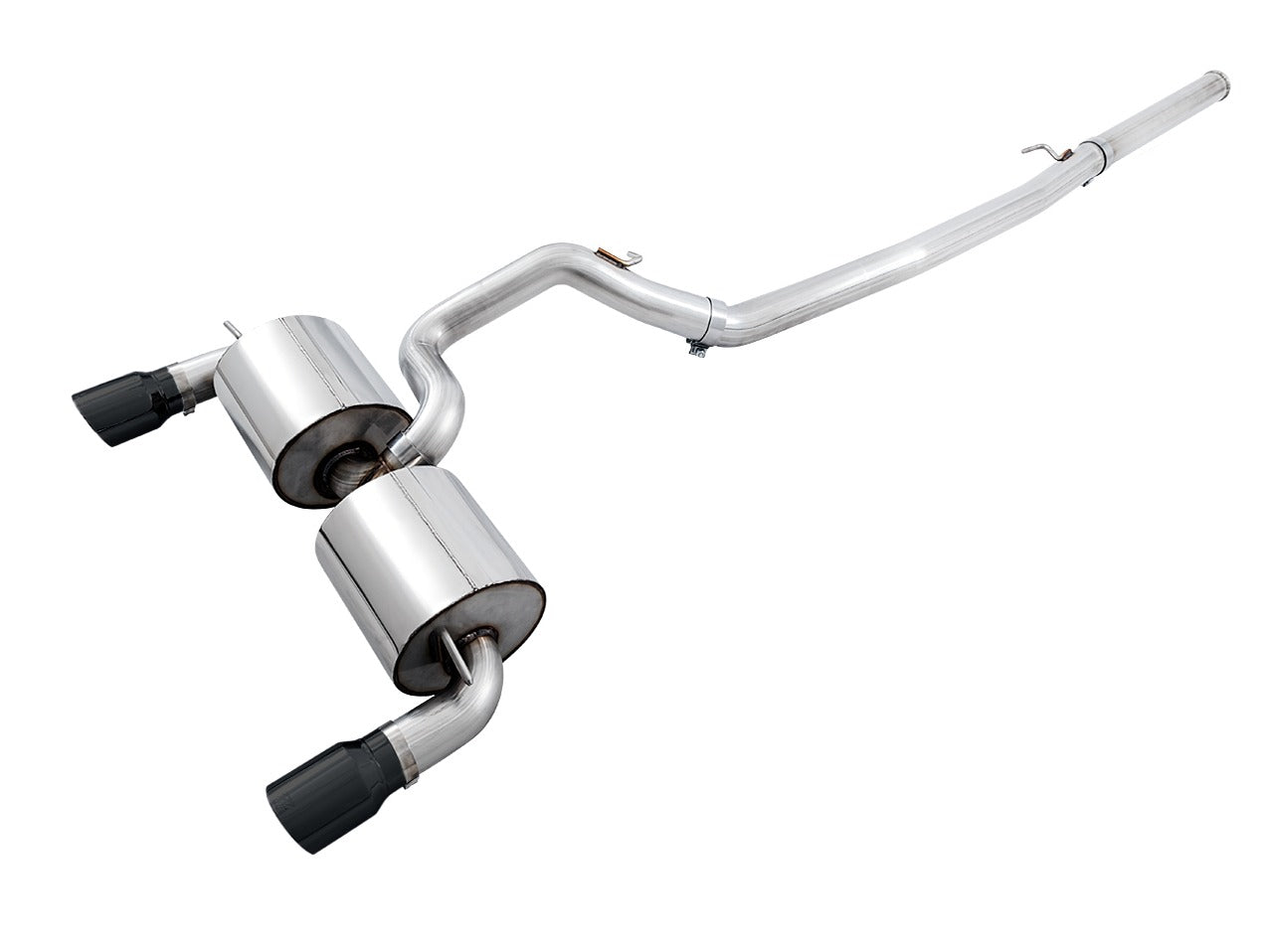 AWE Tuning 16-18 Ford Focus RS Touring Edition Cat-back Exhaust - Non-Resonated - Diamond Black Tips 3015-33088