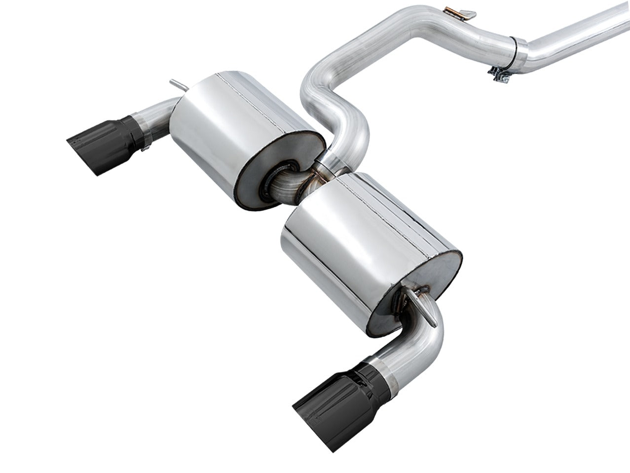 AWE Tuning 16-18 Ford Focus RS Touring Edition Cat-back Exhaust - Non-Resonated - Diamond Black Tips 3015-33088