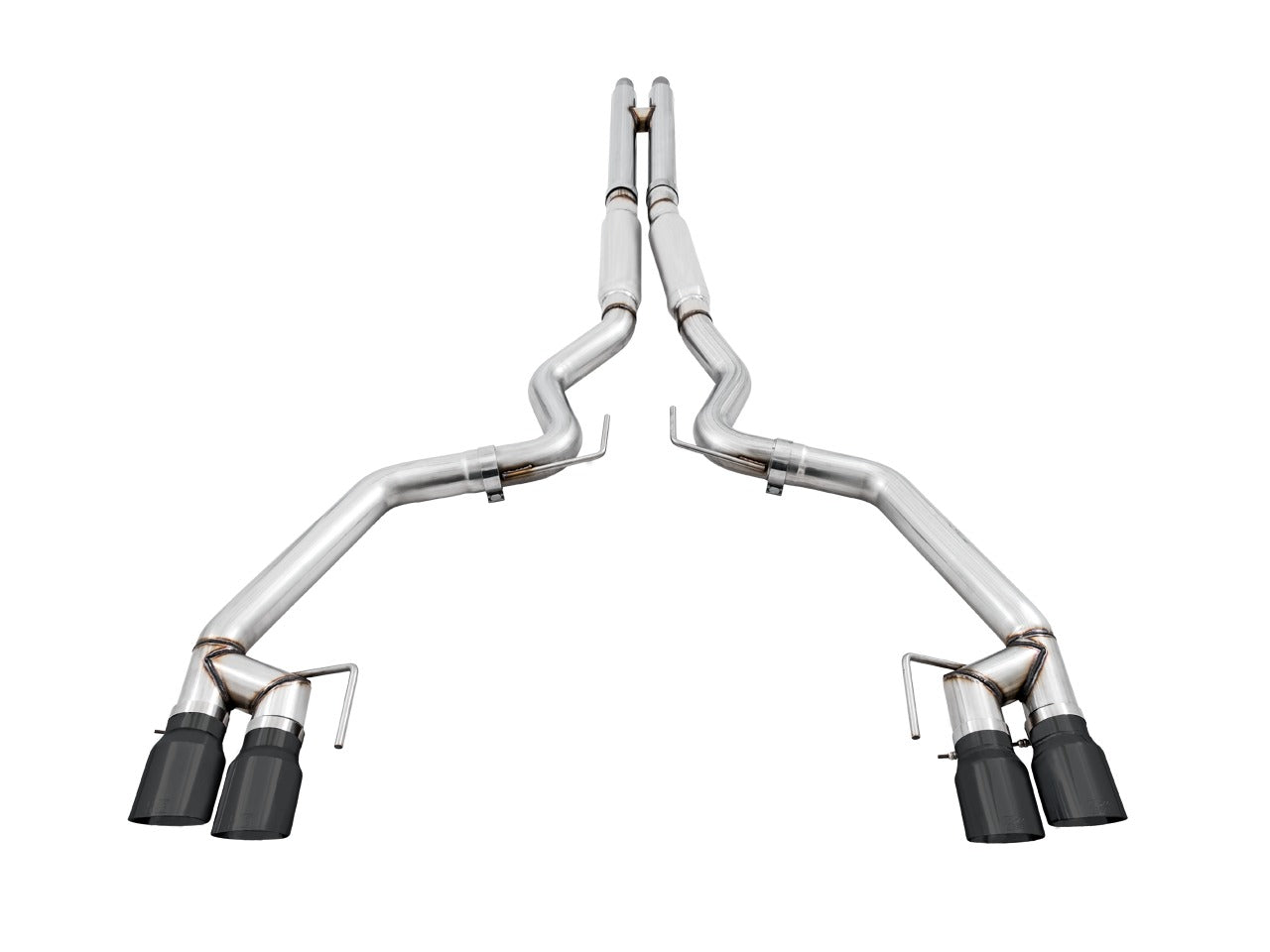 AWE Tuning 18-22 Ford Mustang GT (S550) Cat-back Exhaust - Track Edition (Quad Diamond Black Tips) 3020-43072