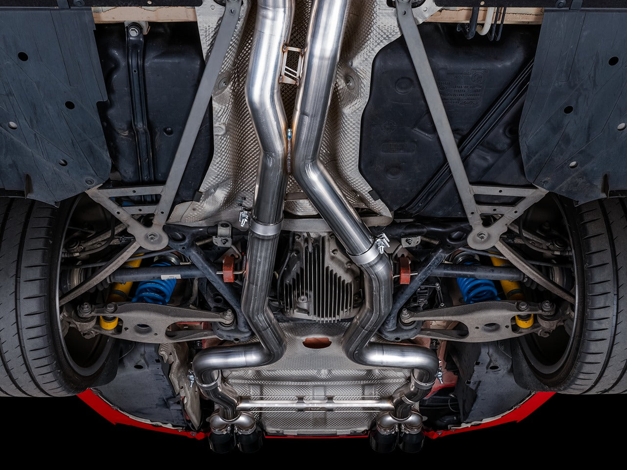 AWE Tuning 15-20 BMW F8X M3/M4 Track Edition Catback Exhaust - Diamond Black Tips 3020-43087