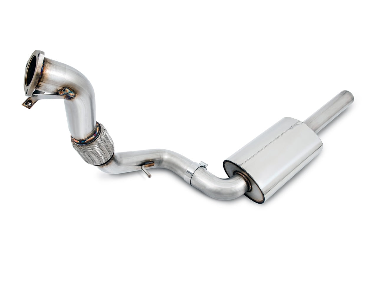 AWE Tuning Audi 17-18 B9 A4 SwitchPath Exhaust Dual Outlet - Chrome Silver Tips (Includes DP and Remote) 3025-32014
