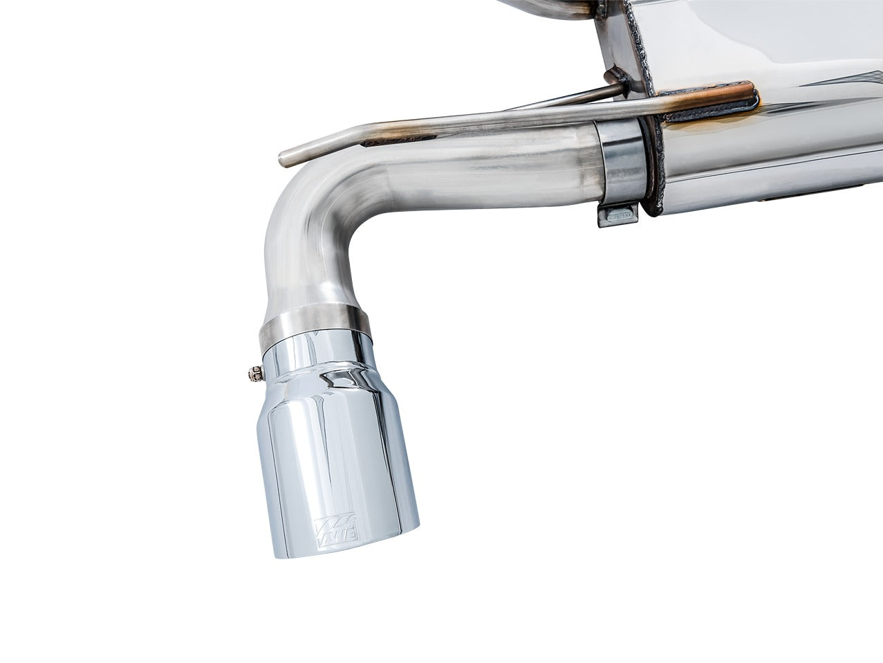 AWE Tuning 16-18 Ford Focus RS SwitchPath Cat-back Exhaust - Chrome Silver Tips 3025-32024