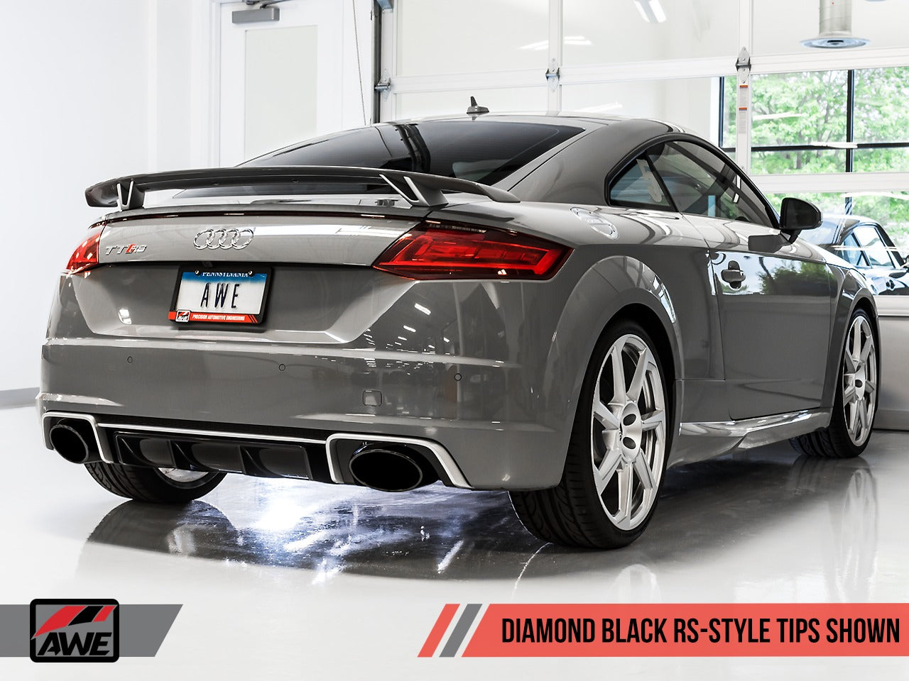 AWE Tuning 17-21 Audi TT RS 2.5L Turbo Coupe 8S/MK3 SwitchPath Exhaust w/Diamond Black RS-Style Tips 3025-33032