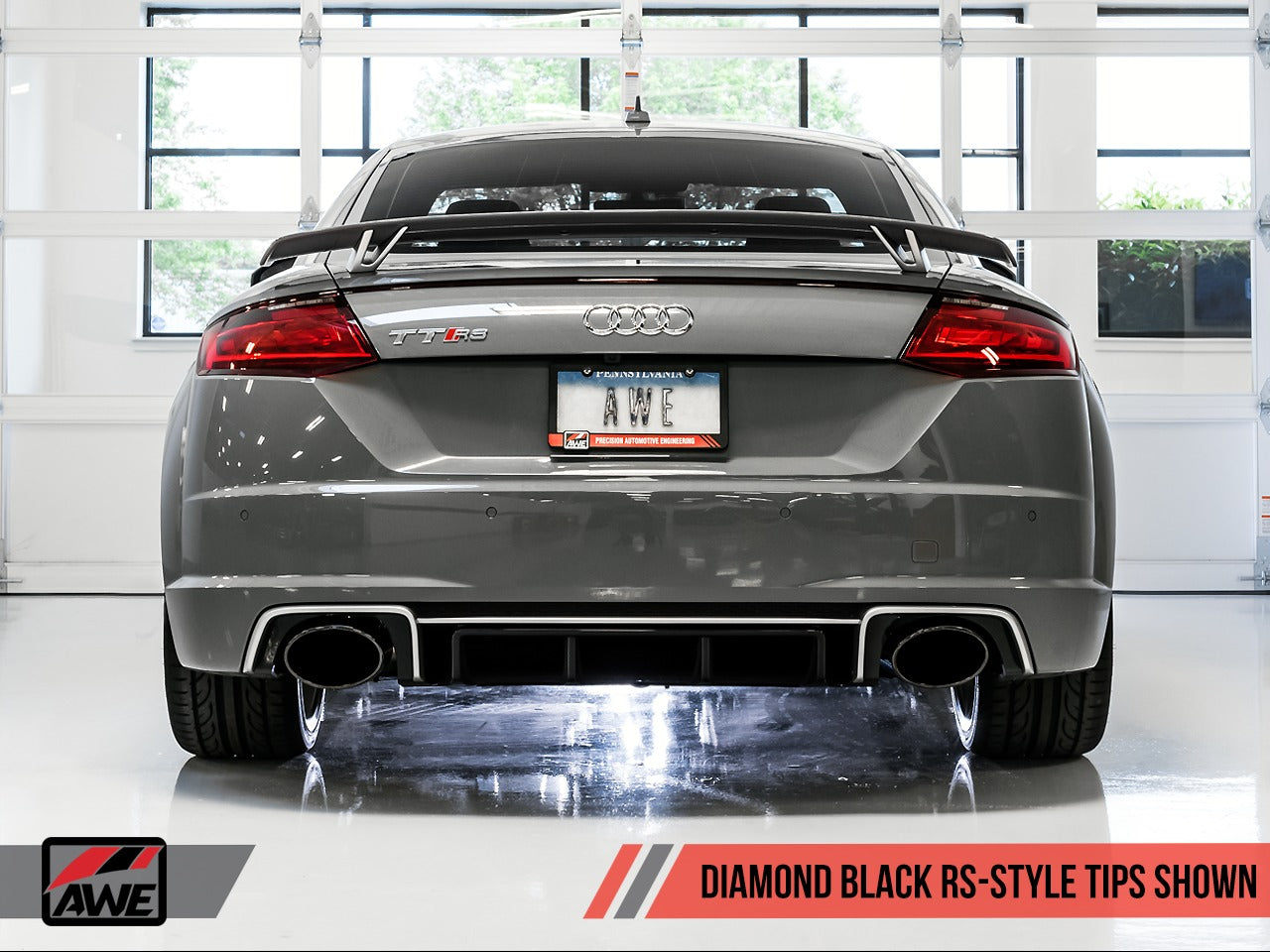 AWE Tuning 17-21 Audi TT RS 2.5L Turbo Coupe 8S/MK3 SwitchPath Exhaust w/Diamond Black RS-Style Tips 3025-33032