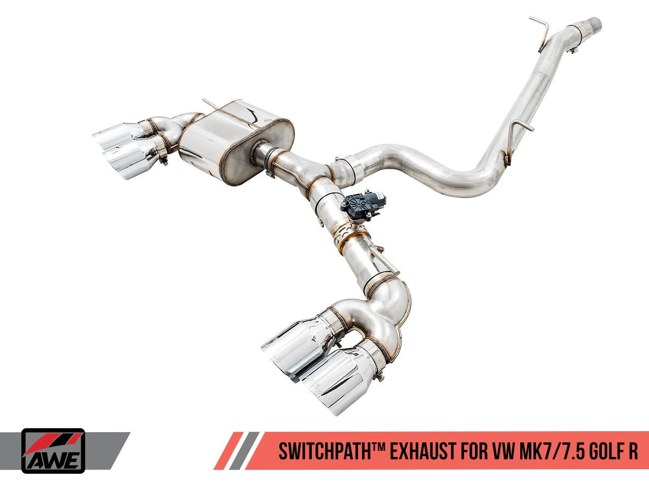 AWE Tuning 18-19 VW MK7.5 Golf R SwitchPath Exhaust w/Diamond Black Tips 102mm 3025-43070