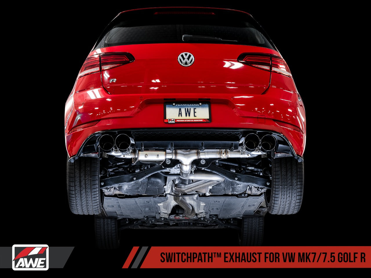 AWE Tuning 18-19 Volkswagen Golf R MK7.5 SwitchPath Exhaust w/Chrome Silver Tips 102mm 3025-42066