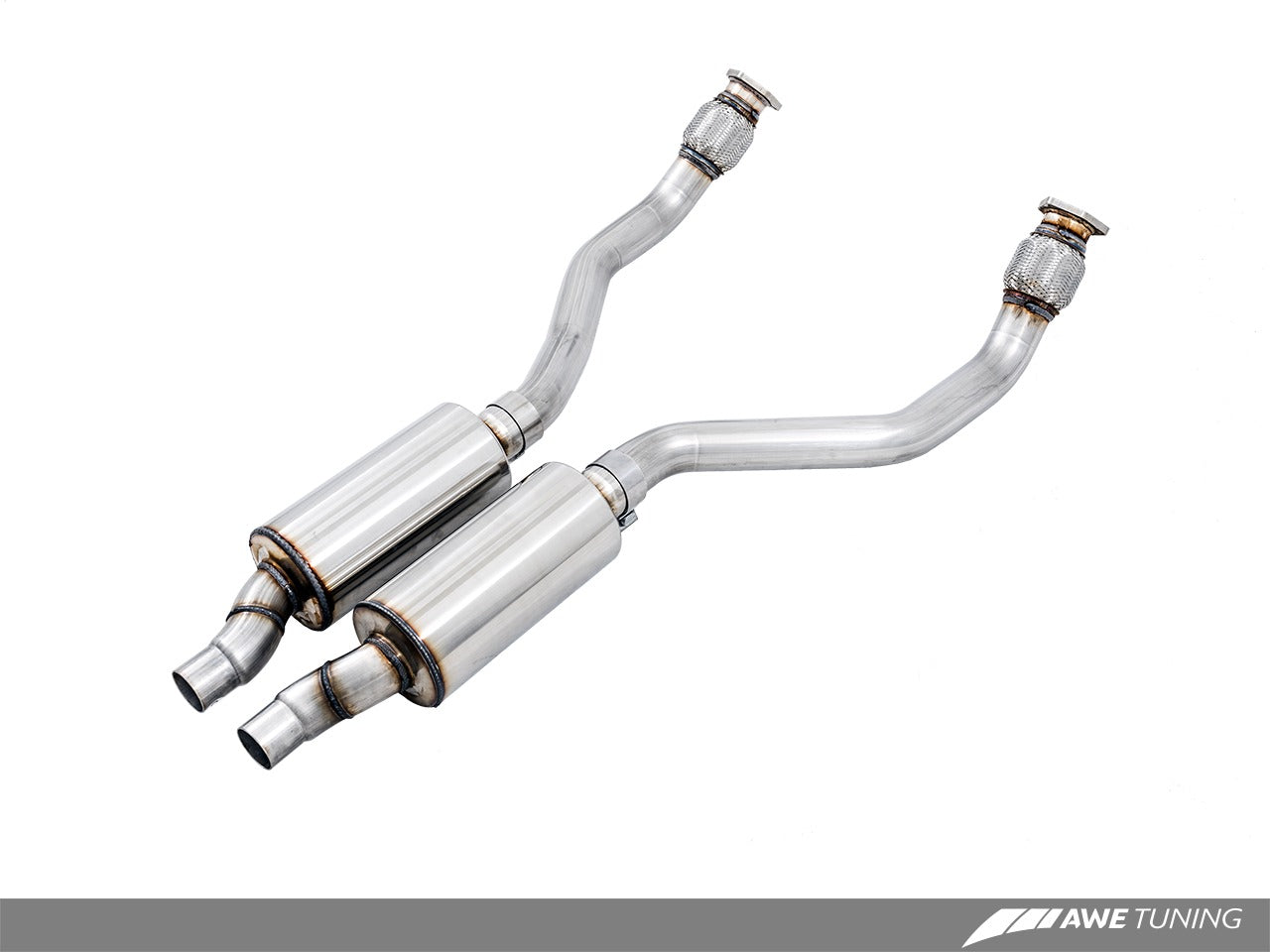AWE Tuning Audi B8 4.2L Resonated Downpipes for S5 3215-11044
