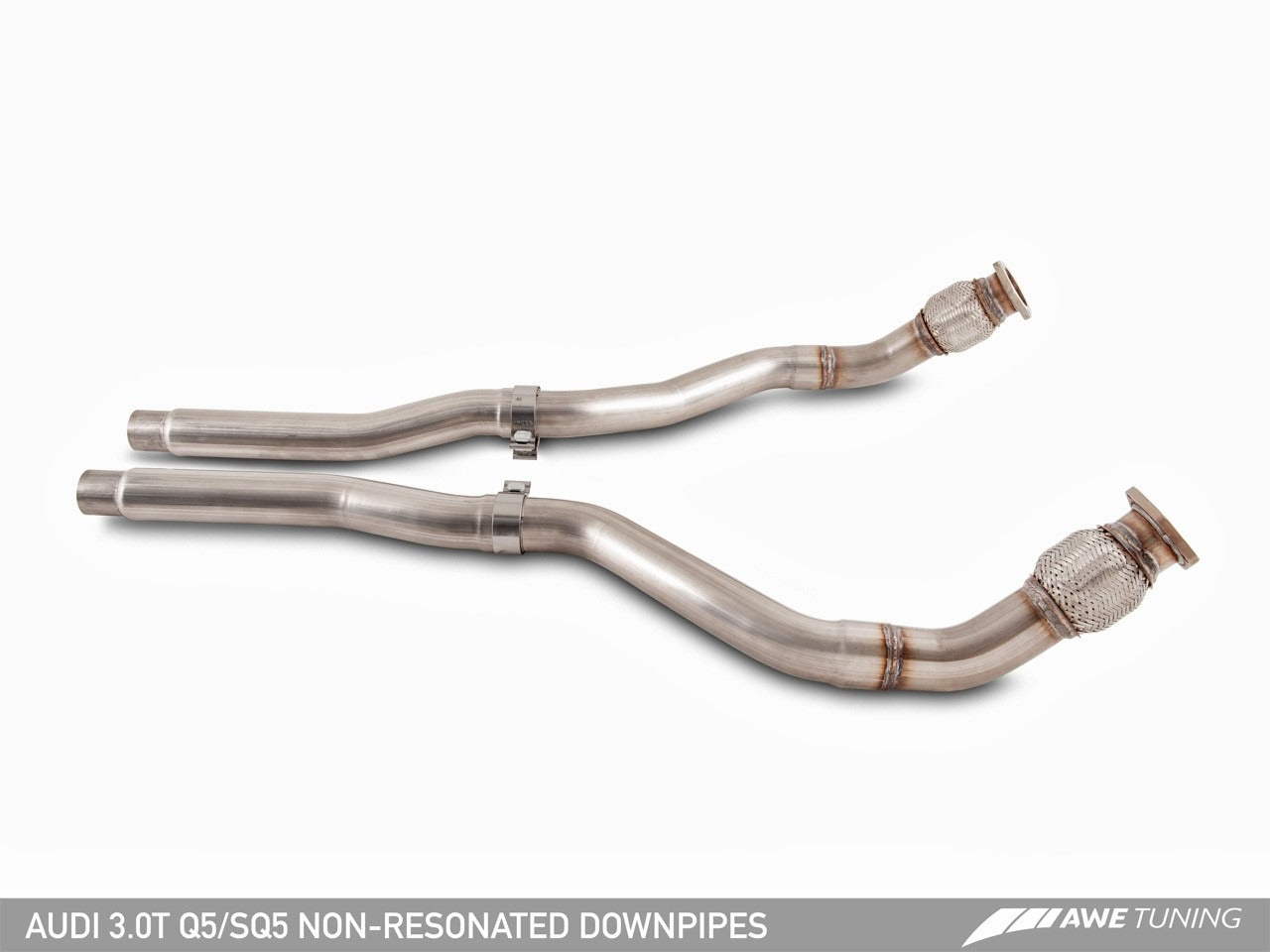 AWE Tuning Audi 8R 3.0T Non-Resonated Downpipes for Q5 / SQ5 3220-11016