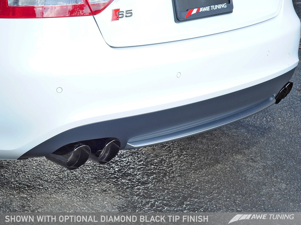 AWE Tuning 10-16 Audi B8 / B8.5 S5 Sportback Touring Edition Exhaust - Non-Resonated - Diamond Black Tips 3415-43042