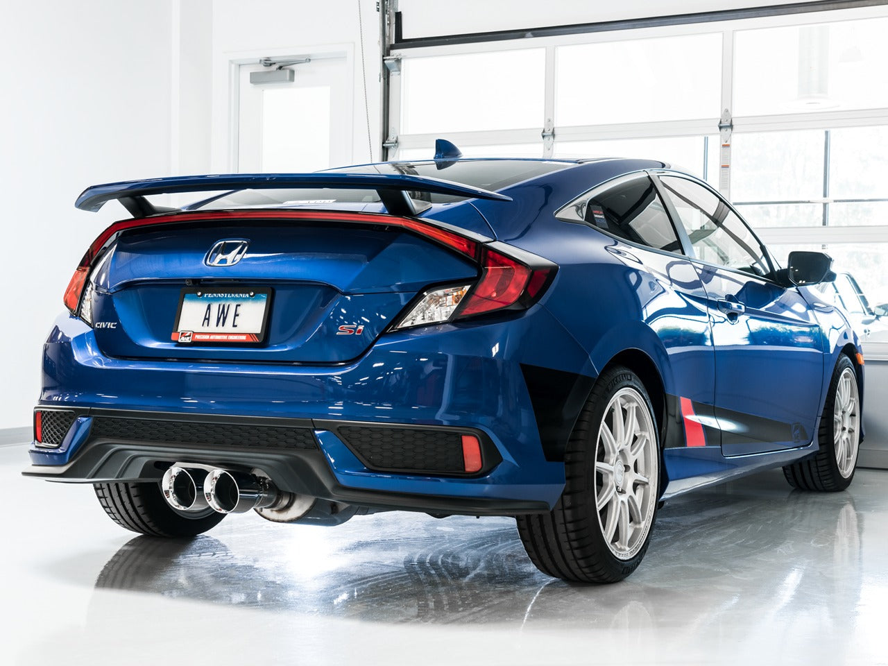 AWE Tuning 17-21 Honda Civic SI 1.5L / Type R 2.0L Turbo Triple-to-Dual Tip Conversion Kit 3810-31016