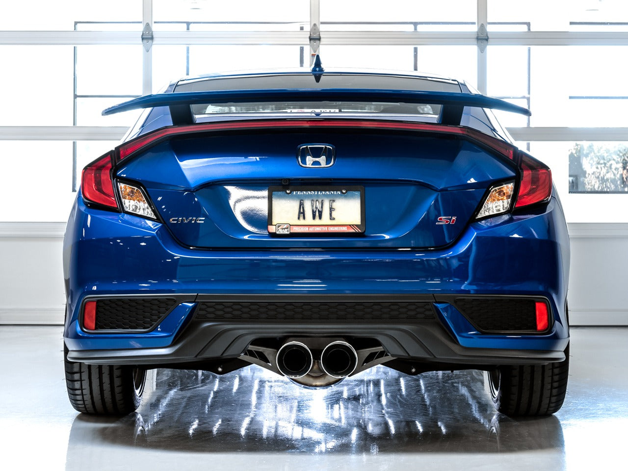AWE Tuning 17-21 Honda Civic SI 1.5L / Type R 2.0L Turbo Triple-to-Dual Tip Conversion Kit 3810-31016