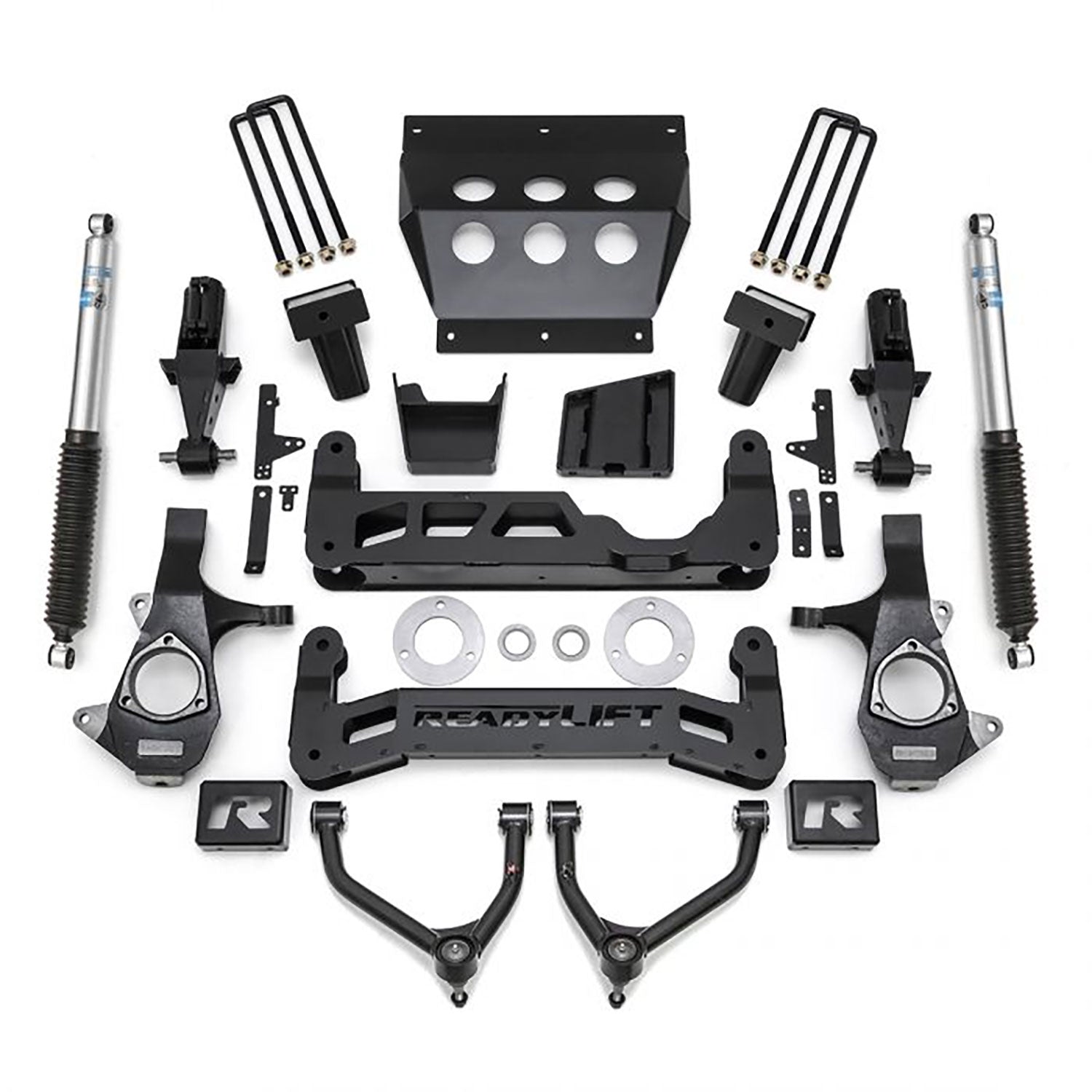 ReadyLIFT 7&quot; Lift Kit w/ Bilstein Shocks 2014-2018 Chevrolet Silverado 1500/ GMC Sierra 1500 w/ Stamped Steel Suspension 44-3472