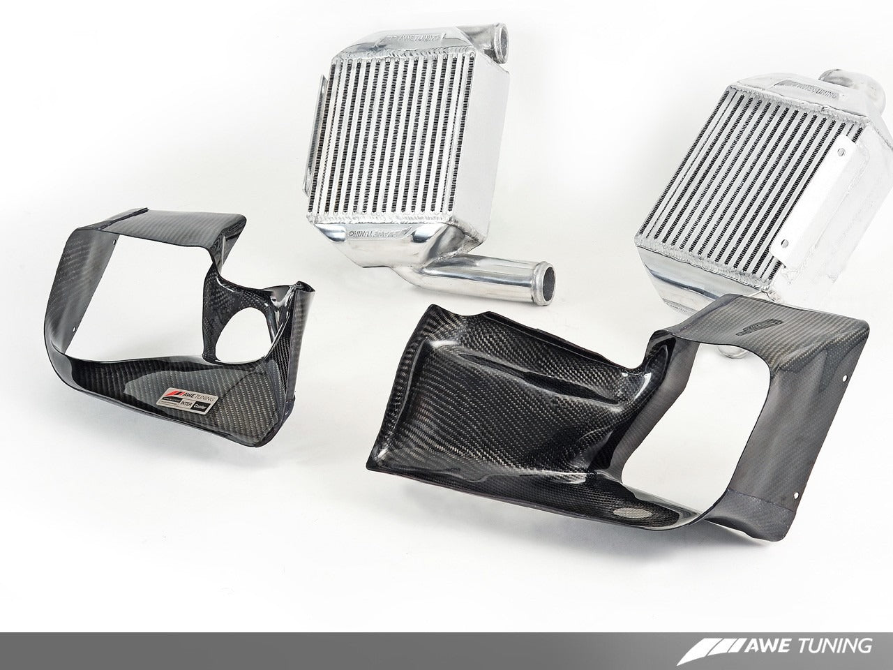 AWE Tuning Audi 2.7T Performance Intercooler Kit - w/Carbon Fiber Shrouds 4510-11040