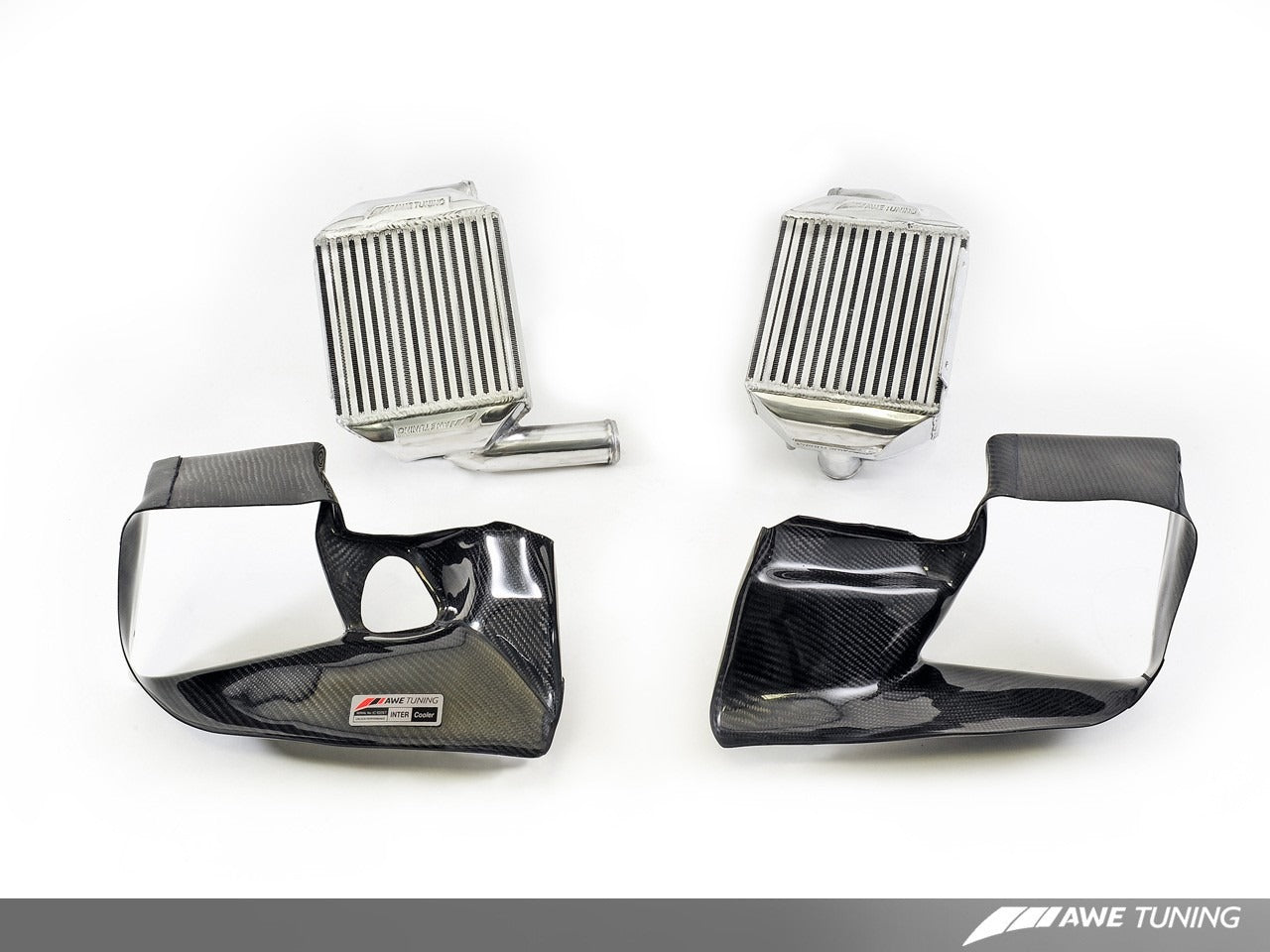 AWE Tuning Audi 2.7T Performance Intercooler Kit - w/Carbon Fiber Shrouds 4510-11040