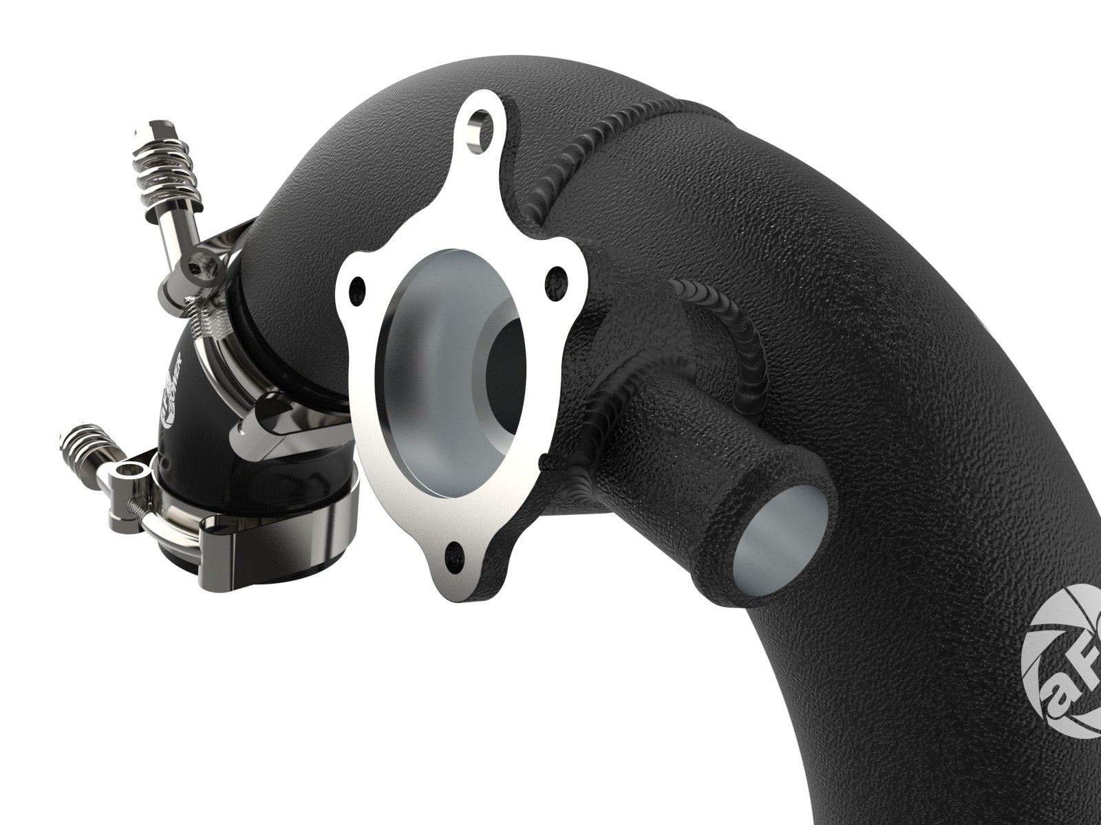 aFe Power 21-22 Ford Bronco L4-2.3L (t) BladeRunner 3 IN Aluminum Hot Charge Pipe Black 46-20578-B