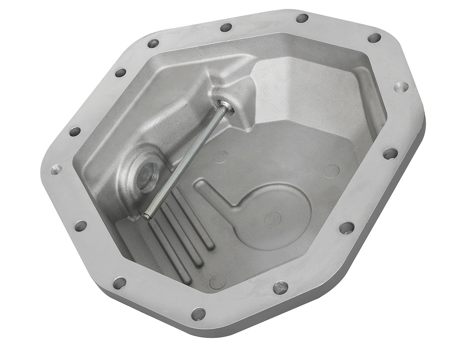 aFe Power Street Ser Rear Diff Cover Raw w/Mach Fin 2017-2021 Ford Diesel Trucks V8-6.7L(td) Dana M275-14 46-70350