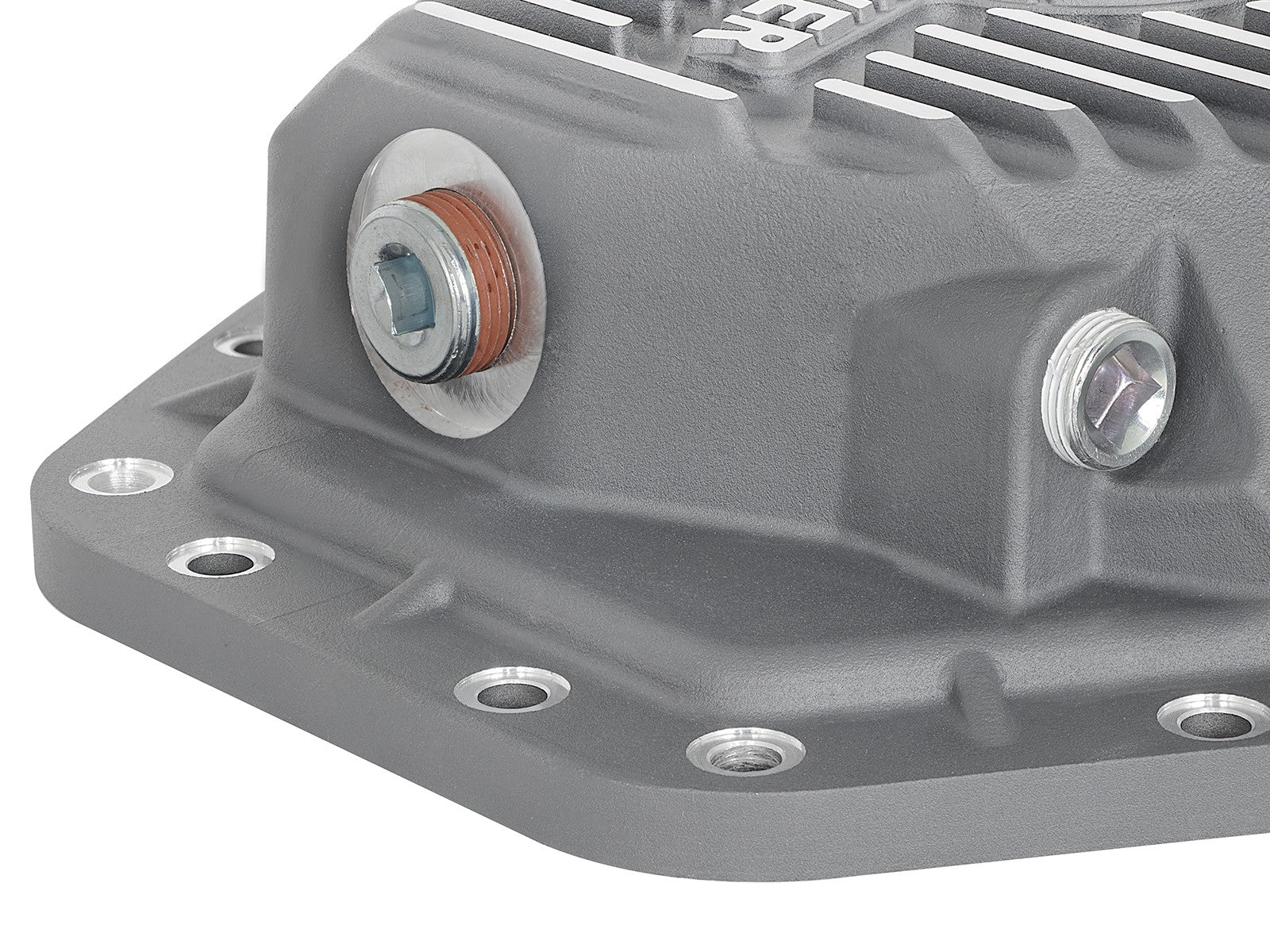 aFe Power Street Ser Rear Diff Cover Raw w/Mach Fin 2017-2021 Ford Diesel Trucks V8-6.7L(td) Dana M275-14 46-70350