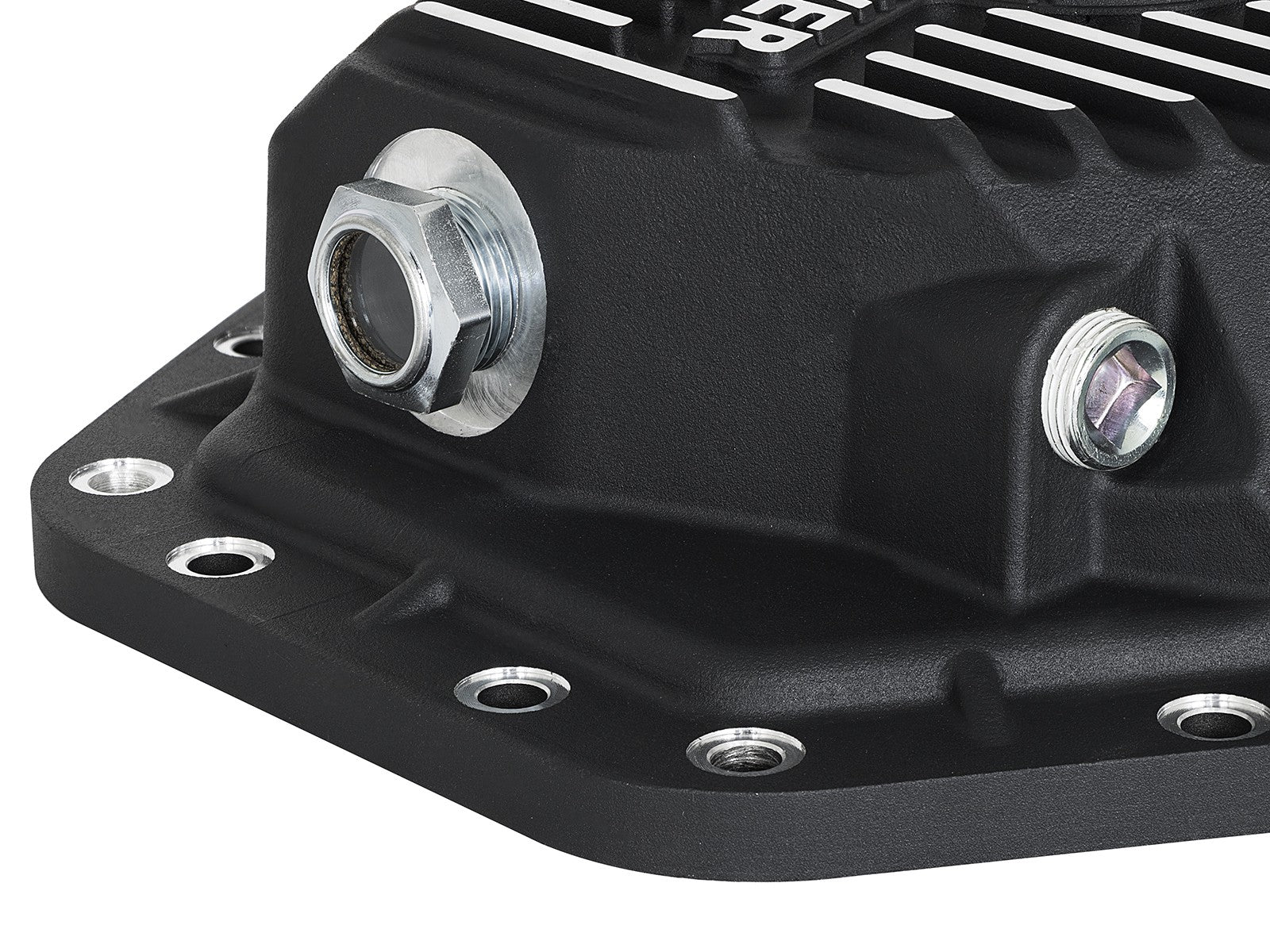 aFe Power Pro Ser Rear Diff Cover Black w/Mach Fins 2017-2021 Ford Diesel Trucks V8-6.7L(td) Dana M275-14 46-70352