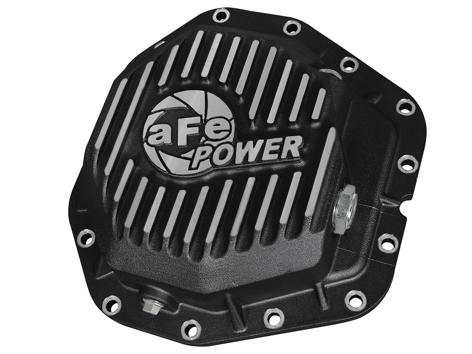 aFe Power Rear Diff Cover Black w/Machined Fins 17-21 Ford F-350/F-450 6.7L (td) Dana M300-14 (Dually) 46-70382