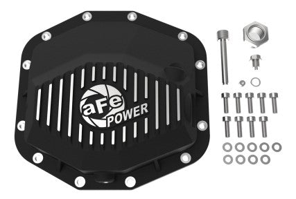 aFe POWER 21-22 Ram 1500 TRX Hemi V8 6.2L (sc) PRO Series Rear Differential Cover Black w/ Machined 46-71280B